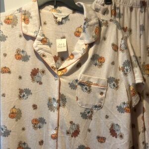 NWT Sz 1x Laura Ashley fall pumpkin pajamas